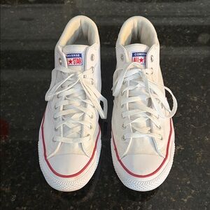 CONVERSE CHUCK TAYLOR HIGH STREET MID CANVAS - MENS SIZE 12 WHITE
